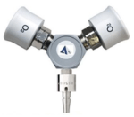 ⁦GCE Twin Schrader Valve – BS Probe & Outlets, 4.5 Bar, MediConnect/Duoline⁩ - الصورة ⁦2⁩